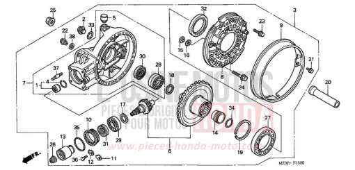 ENGRENAGE MENE DE SORTIE GL1500C2 de 2002